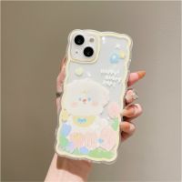 เคส สำหรับ ไอโฟน เคสซิลิโคน สินค้าพร้อมส่งจากไทย สำหรับ iPhone 13 12 11 Pro max หมาผ้ากันเปื้อน+พุ่มดอกไม้ TPU-C256