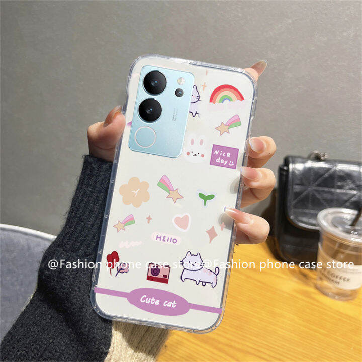 phone-case-เคส-vivo-v29-5g-vivo-v29e-v29-pro-v27e-v27-v25e-v25-pro-5g-น่ารักการ์ตูนเคสซิลิโคนซิลิโคนโทรศัพท์กระต่ายด้านหลังนิ่มโปร่งใส2023