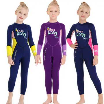 AUSHARK 2 Piece 2.5MM Neoprene Wetsuit Long Sleeves Scuba Diving Swimming  Wet Suit For Kids Rushguard Swimwear