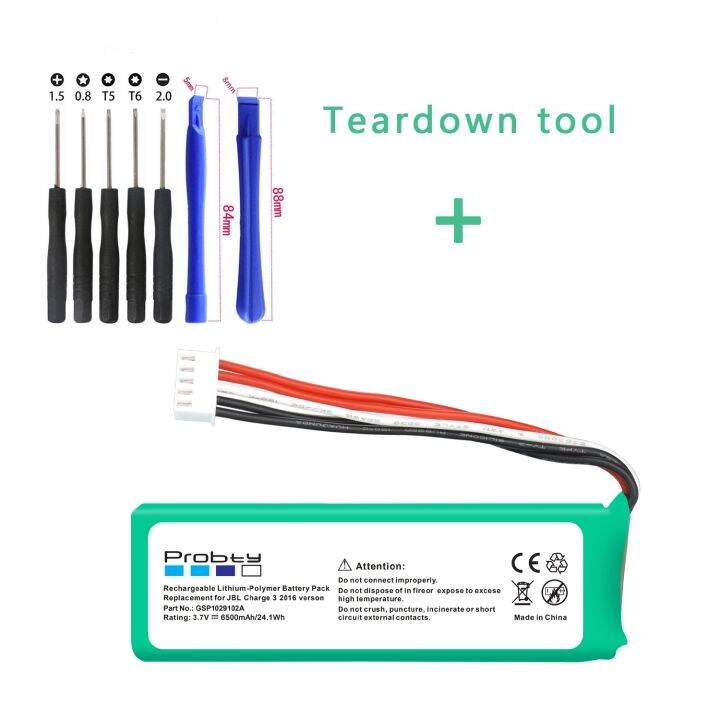 Akku Für JBL Charge 3 BL GSP1029102A Batterie Li-Polymer 6000 MAh 3 7 V