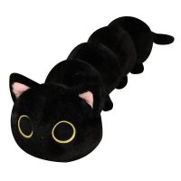 Kawaii ยักษ์ Caterpillar หมอนยัดไส้แมวดำตุ๊กตาตุ๊กตาเด็กอ่อนยาวนอน Huggable เบาะน่ารักของขวัญสำหรับสาวเด็ก