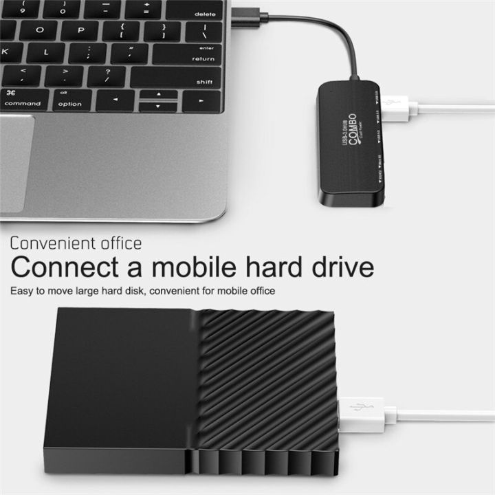 usb-c-hub-type-c-ไปยัง-usb-หลากหลายฮับ3-0ตัวแยกอะแดปเตอร์สำหรับ-macbook-โปร-huawei-mate-20-3พอร์ต-micro-การ์ดเอสดีทีเอฟอุปกรณ์เสริมสำหรับเครื่องอ่าน-feona