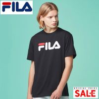 [Fila Korea] Fila Unisex Linear Logo T-shirts FS1RSC2001X Black Tee