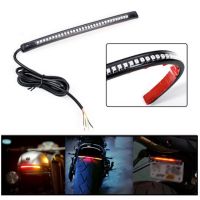 ✉∈♟ Motorcycle Light Bar Strip Tail Brake Stop Turn Signal License Plate Light Integrated 3528 SMD 33/48 LED Red Amber Color