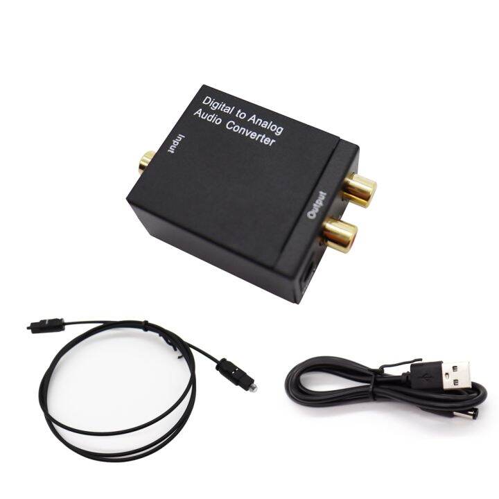 Digital To Analog Audio Converter Adapter Optical Fiber Coaxial Signal