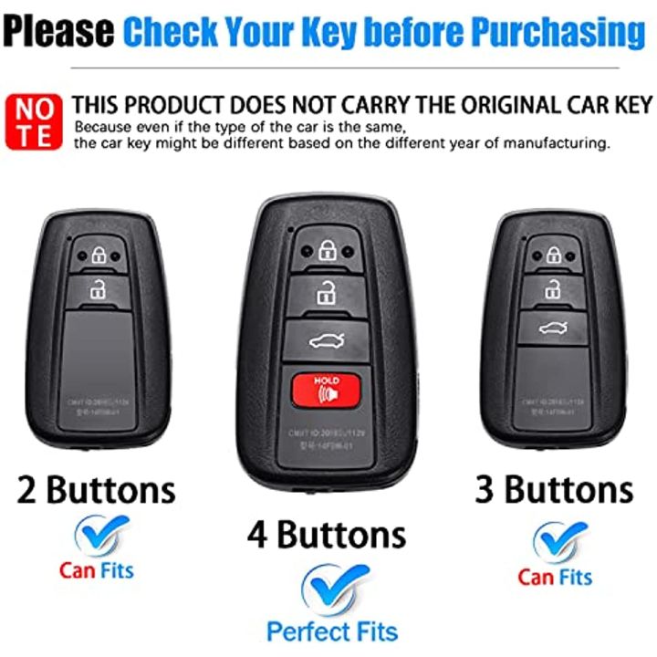 for-toyota-4-button-key-fob-cover-case-metal-shell-smart-key-holder-compatible-for-2018-2022-camry-rav4-highlander-avalon-c-hr-prius