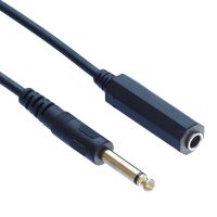 Audio Instrument Cable 6.35 (1/4 ) Mono Male to Female Extension Audio Cable 1.5M