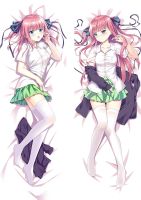 ปลอกหมอนคอสเพลย์ (หากกำหนดเองติดต่อเรา) อะนิเมะ Dakimakura Waifu Otaku Hugging Body Nakano Itsuki