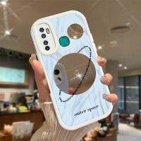 เคสสำหรับ CaseInfinix Hot 9 Play เคสโทรศัพท์ดาวเคราะห์เงินพื้นผิวกระจกเคสมือถือกันกระแทกซิลิโคนนิ่มพร้อมเคสป้องกันกล้องเลนส์คลุมทั้งหมด