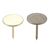 10-100pcs Upholstery Nails Flat Round Head Metal Pushpins Antique Bronze/Gold 15x19mm Vintage Tacks Stud Jewelry Box Sofa Decor