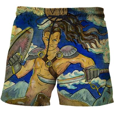 Men Tarot art pattern Shorts Sports Pants Spring Summer Beach Swimming Trunks Outdoor Leisure Fashion Hip Hop Necessities Lovers