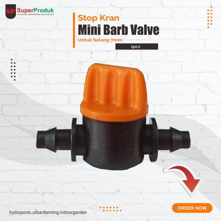 Stop Kran Selang Pe Mm Mini Barb Valve Lazada Indonesia