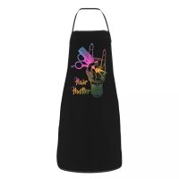 Custom Bib Hair Hustler Hairstylist Hairdresser Apron for Men Women Adult Chef Cooking Kitchen Barber Tablier Cuisine Baking Aprons