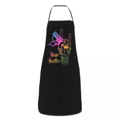 Custom Bib Hair Hustler Hairstylist Hairdresser Apron for Men Women Adult Chef Cooking Kitchen Barber Tablier Cuisine Baking Aprons