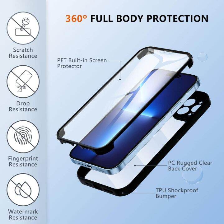 แฟชั่นที่สร้างสรรค์360เคส-tpu-ใสป้องกันทุกส่วนของเครื่องสำหรับ-iphone-14-pro-max-14-pro-14-plus-iphone-14พร้อมฟิล์มกันรอยด้านหน้านิ่ม