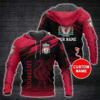 （ALL IN STOCK XZX）  3D Printed Hoodies Liverpool Football Personality Hoodies Printed Men Women 28  (Free customized name logo for private chat, can be changed with or without zipper)