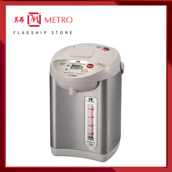 Tiger 3L Double Layer Vacuum Constructed Electric Water Heater (Made In Japan) PVWB30S Lazada