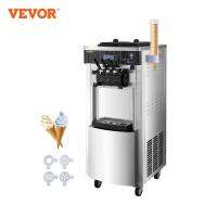 VEVOR 20-28L/ชั่วโมงเครื่องทำครีมน้ำแข็งในเชิงพาณิชย์อุปกรณ์ทำไอศกรีมเชอร์เบทต์โคนหวานรสสามสีเครื่องหยอดเหรียญ Kanhui