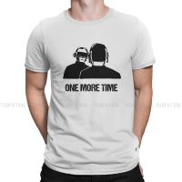 Daft Punk Electronic Music Band One More Time Tshirt Men Grunge Oversized Harajuku Crewneck Cotton T Shirt