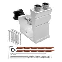 Pocket Hole Jig Kit Pocket Hole Jig with Clip for Woodworking, Hardened Steel Pocket Screw Jig for Hardwoods Softwoods