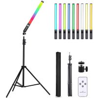 RGB Handheld Flash Speedlight Photography Lighting Led Video Light Stick Wand With Tripod Stand Party Colorful Fill Lamp