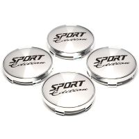 Style car 4pcs/lot 60mm OD SPORT Edition Logo Car Wheel Center Hub Caps Dust-proof Cover Badge Emblem  Automotive Tyre Rim Wheel Replacement Part Black Silver