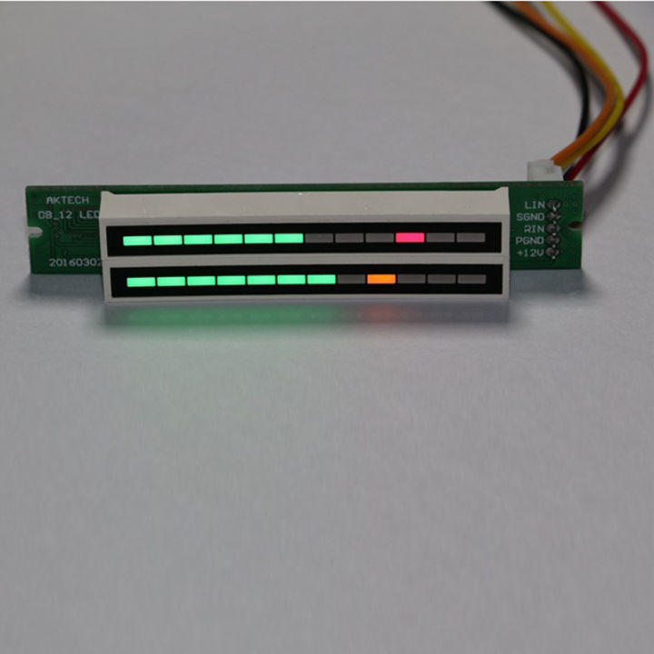 vu-meter-stereo-amplifier-board-พร้อม-agc-mode-mini-dual-12-bit-led-music-level-indicator-ปรับความเร็วแสงได้