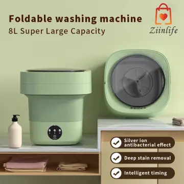 Mini Folding Portable Semi automatic Washing Machine Blue - Temu