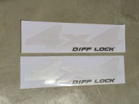 4x4 DIFF LOCK สติกเกอร์ สีขาว ติดข้างท้ายรถ ซ้าย-ขวา 1คู่ งานเทียบ ใส่กับ ไฮลักษ์ รีโว้ รีโว้ 4x4 2015-2021 สำหรับ Toyota hilux revo  2015-2021