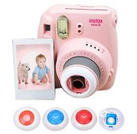 4ชิ้น1แพ็ค Fujifilm Instax Mini 8 7S 8 + คิตตี้กล้องอินสแตนท์รูปหัวใจกลมตัวกรองที่มีสีสันกลวงออกเลนส์กล้อง