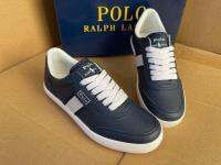 Ralphˉ Laurenˉ 2023 navy PU leather slimming lace-up parent-child shoes