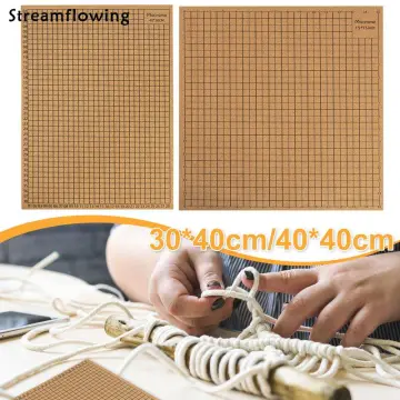 Macrame Board with Pins 12x16in Double Side Macrame Project Board with  Grids Portable Braiding Board with Instructions Reusable