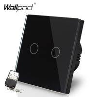 【✆HOT】 SFT MALL EU 2 Gang รีโมทคอนโทรล2ทาง Wallpad สีขาวกันน้ำ2 Gang 3 Way รีโมทคอนโทรล RF433กลางสวิตช์ไฟฟ้า