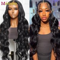 【jw】✙✼ 250 Density 40 Inch 13x6 Frontal Wig 5X5 Transparent Front Closure Human Hair Wigs