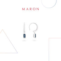 MARON✨ [ของแท้] ต่างหูเสริมดวง ต่างหูพลอยแท้ เงินแท้ แถมฟรี ผ้าเช็ดเครื่องประดับและกล่องใส่ มีใบรับประกัน พร้อมส่ง I My DAYS Dangle Earring with Blue Topaz