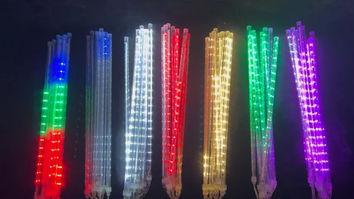 solar shower christmas lights