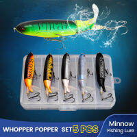 1เซ็ต Whopper Plopper สร้อยตกปลา Lure13g15กรัม35กรัม Crankbaits ตกปลาประดิษฐ์ฮาร์ดเหยื่อโมโหหมุนหางตกปลารอก