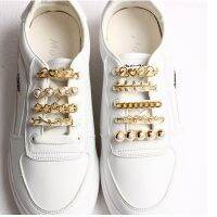 Fashion New DIY Shoes Charms for Sneaker Metal Bow knot Pearl Shoelace Accessories Luxury Quality Sneaker Decorations All match