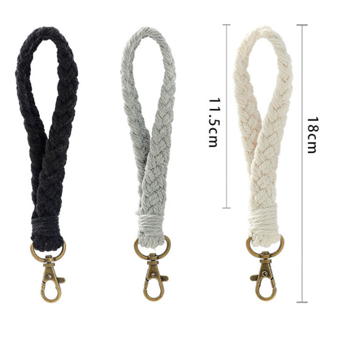 trendy-keychain-designs-unique-key-holders-woven-pendant-bracelets-braided-key-rings-cotton-cord-keychains
