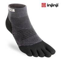 ถุงเท้า injinji ถุงเท้าวิ่ง ถุงเท้ากีฬา RUN LW MiniCrew FW20 Black ถุงเท้าข้อสั้น / ถุงเท้า 5 นิ้ว ถุงเท้าแยกนิ้ว ของแท้