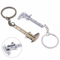 XHLXH Mobile Subsection Pendant แกดเจ็ทที่พกพาได้ Mini Vernier Caliper Ruler 0-4Cm Keyring Key Chain Vernier Caliper Keychain เกจวัด