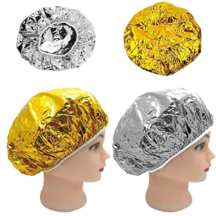 shower-cap-heat-insulation-aluminum-foil-insulation-hat-stretchable-elastic-hair-nets-wig-cap-dyeing-cap-hair-dyeing-tools-adhesives-tape