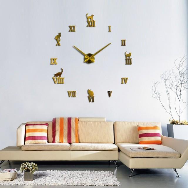 24-home-accessories-ดีไซน์ร้อนขนาดใหญ่นาฬิกาแขวนผนังตกแต่งสั้นๆ-diy-jam-tangan-digital-ห้องนั่งเล่นควอตซ์สติกเกอร์รูปแมว3มิติ
