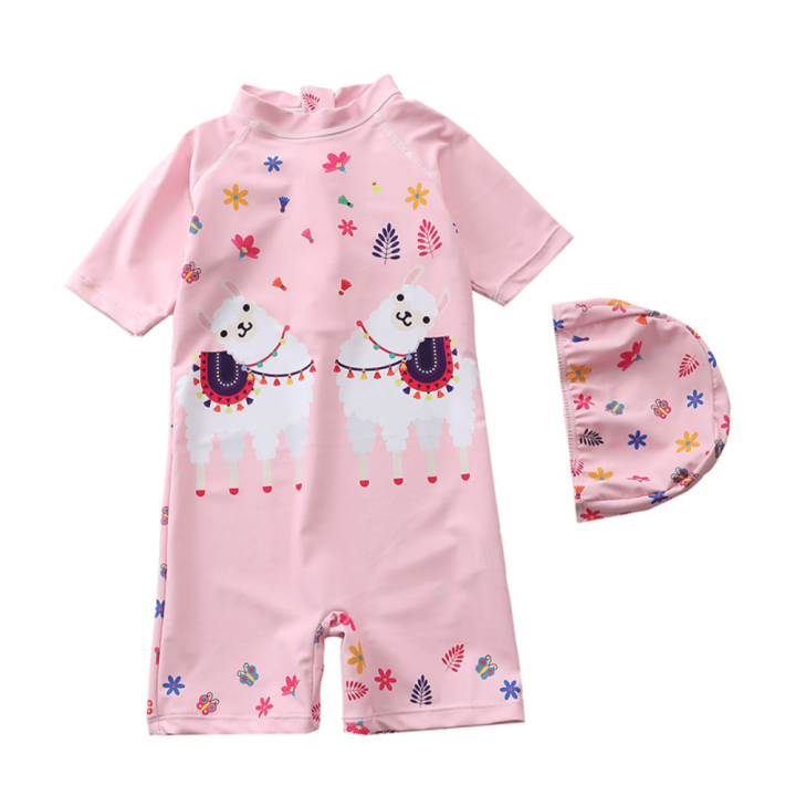 Fuill Babies & Toddlers Swimwear With Swimming Cap Onepiece Rashguard