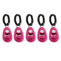 Perfk Pet Tainer Whistle Easy Puppy Training Obedience Agility Keyring Pink