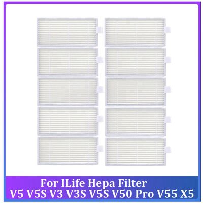 10PCS Hepa Filter for ILife Hepa Filter V5 V5S V3 V3S V5S V50 Pro V55 X5 Robot Vacuum Cleaner Accessories