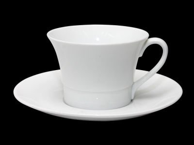 4 Pieces/ 4 ชิ้น - ชุดถ้วยชา/ชุดถ้วยกาแฟ D10xH6.7 cm 200cc พร้อมจานรอง D17 cm-รอยัลเลซวู๊ด