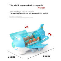 Kids Aircraft Led Lights Music Airplane Toys For Children Simulation Inertia Assembled Plane Model Electric Toy Birthday Gift