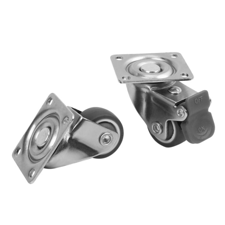 12-pack-1-inch-low-profile-casters-wheels-soft-rubber-swivel-caster-with-360-degree-top-plate-100-lb-total-capacity