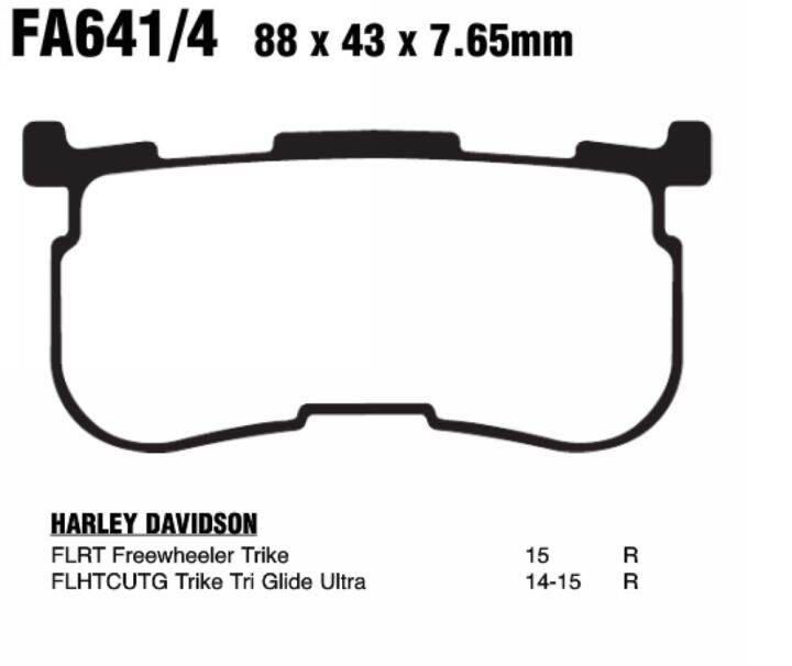 แผ่นเบรคท้ายจักรยานยนต์สำหรับ-harley-harley-trike-flrt-freewheeler-trike-2015-flhtcutg-trike-2014-2015